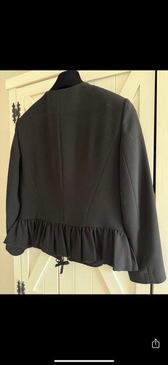 Kemerli Siyah Kadın Blazer Ceket - Görsel 5