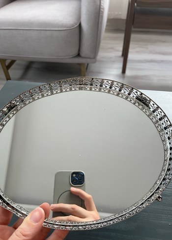 Gri Beyaz Seramik Fincan ve Tepsi Seti - Görsel 4