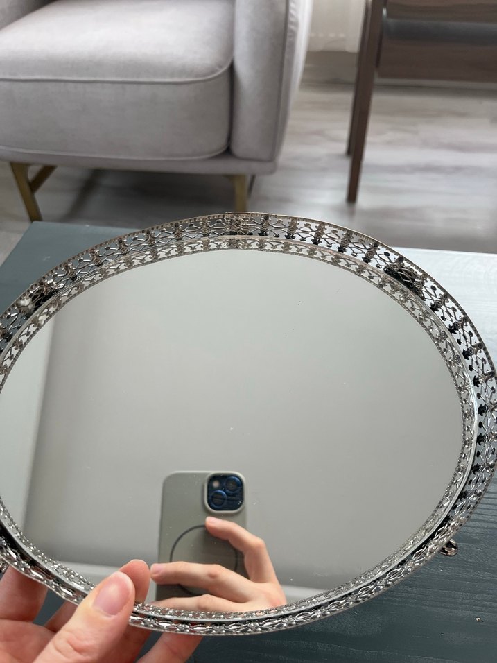 Gri Beyaz Seramik Fincan ve Tepsi Seti - Görsel 4