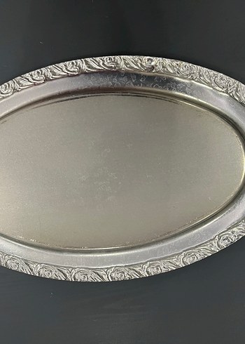 Dalgıç Şık Parlak Beyaz Oval Tepsi - Görsel 3