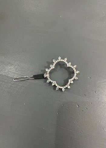 Gri Taşlı Metal Saç Tokası/yaka tokası - Görsel 2
