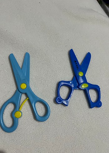 Çocuklar için renkli mavi makas seti - Görsel 2