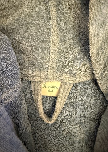 Nakışlı Mavi Erkek Çocuk Bornoz - Görsel 6