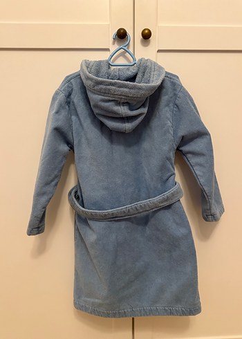 Nakışlı Mavi Erkek Çocuk Bornoz - Görsel 3