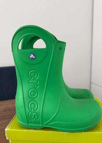 Kız, erkek Çocuk Yeşil Crocs Lastikli Bot