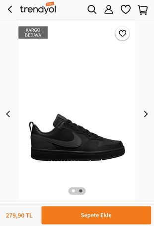 Nike siyah spor ayakkabı