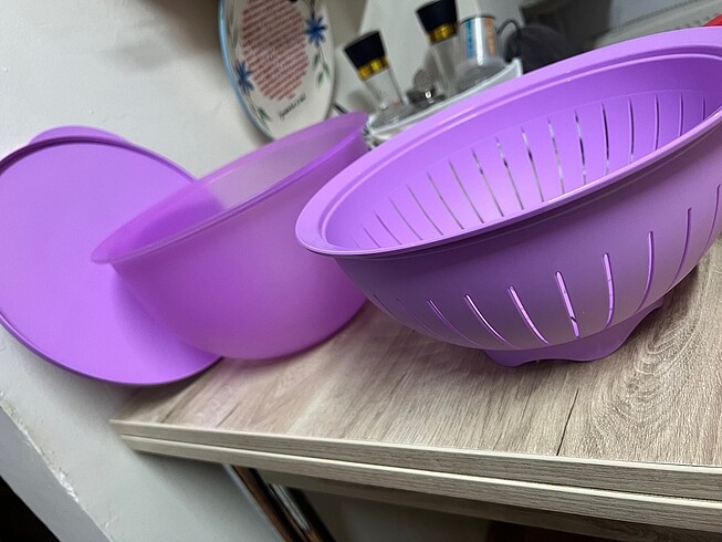 Beden Tupperware eko kap ve süzgeç