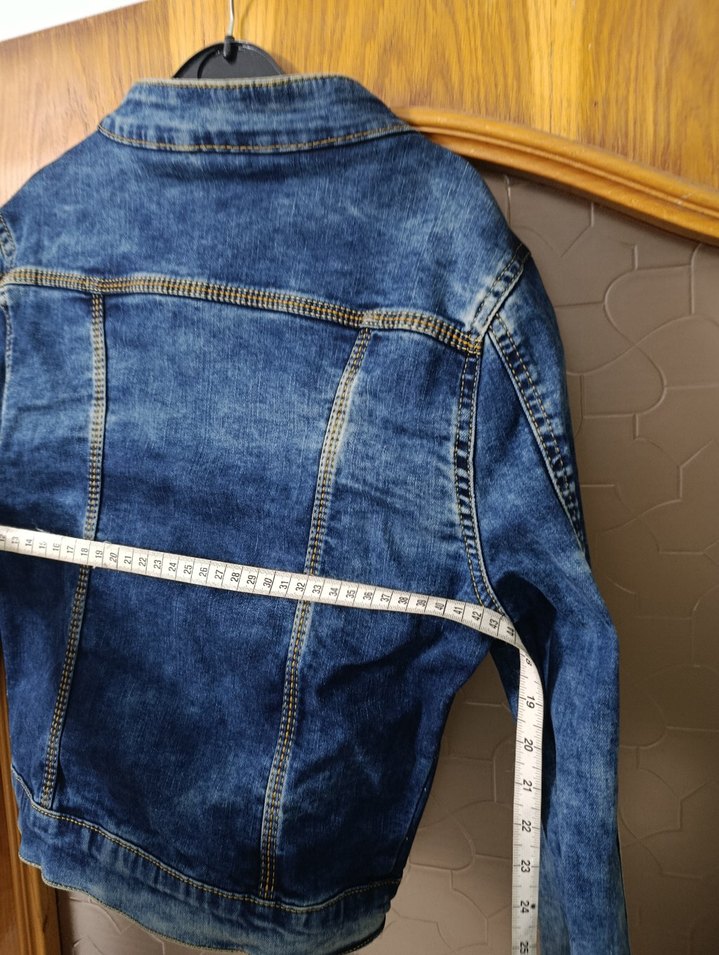 Düğmeli Mavi Kadın Kot Ceket - Görsel 2