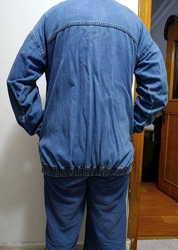 Kadın Mavi Kot Ceket Rahat Kesim - Görsel 3