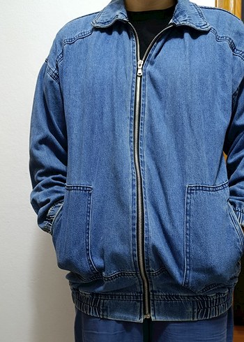 Kadın Mavi Kot Ceket Rahat Kesim - Görsel 4