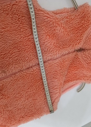 Kız Çocuk Peluş Yelek, Yüksek Yakalı, Pembe - Görsel 3