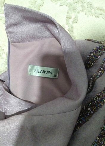 38 beden Lila renk abiye 1 kez giyildi - Görsel 6