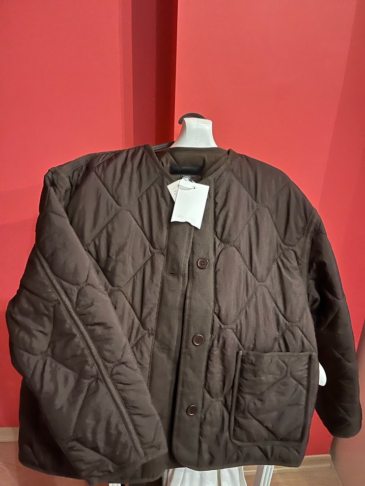 Düğmeli Kahverengi Midi Kadın Ceket - Görsel 2