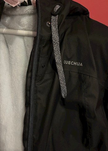 Kadın Siyah Baskılı Midi Parka - Görsel 2