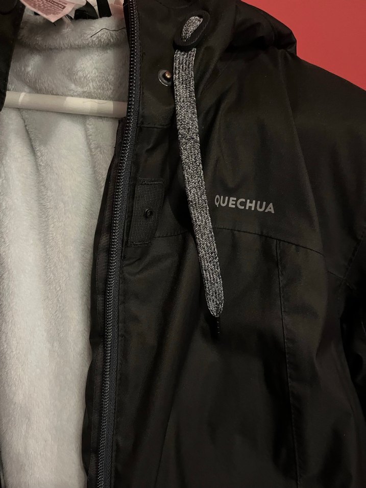 Kadın Siyah Baskılı Midi Parka - Görsel 2