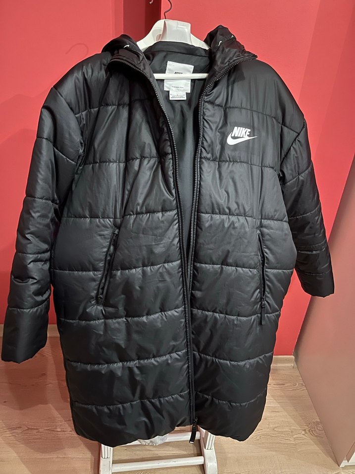 Nike Kadın Siyah Therma-fit Hoodie Parka Mont - Görsel 3