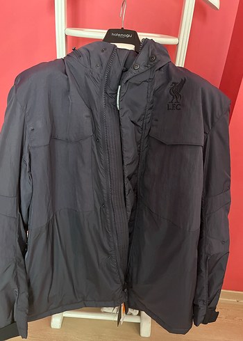 Gri Kapüşonlu Fermuarlı Erkek Mont - Görsel 9