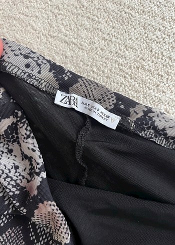 Zara Yılan Desenli Tül Etek - Görsel 3