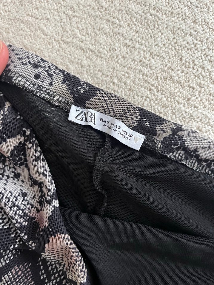 Zara Yılan Desenli Tül Etek - Görsel 3