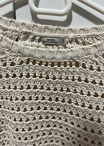 Bohem Gri Örgü Kadın Kazak - Görsel 3