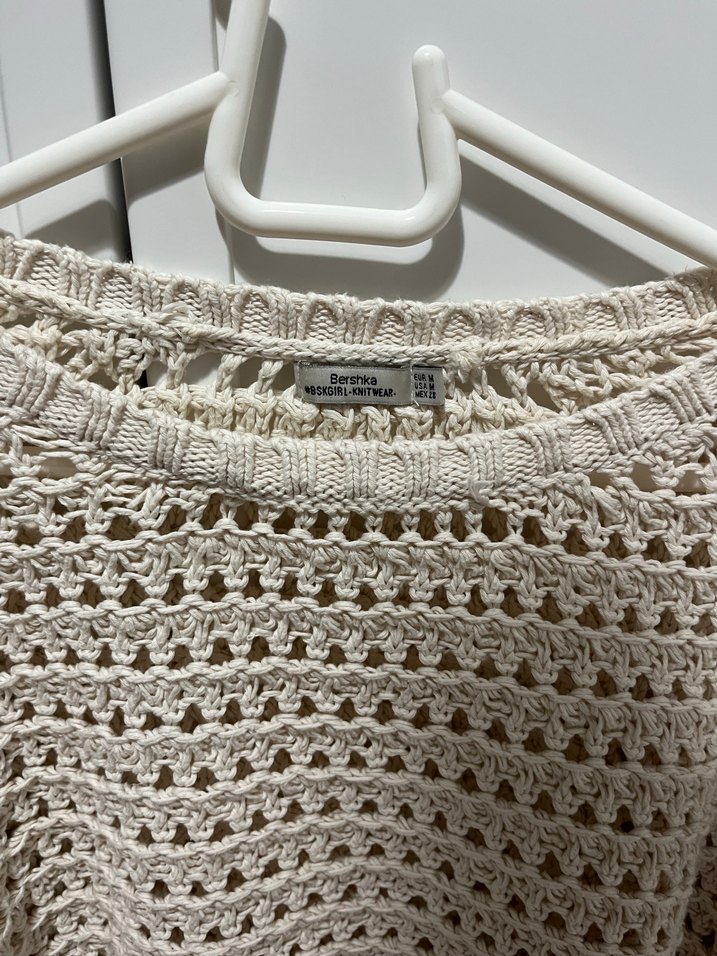 Bohem Gri Örgü Kadın Kazak - Görsel 4