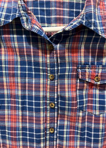 Renkli Kareli Pamuklu Kadın Gömlek - Görsel 3