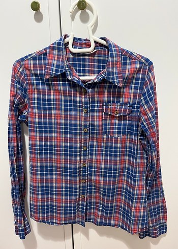 Renkli Kareli Pamuklu Kadın Gömlek - Görsel 2