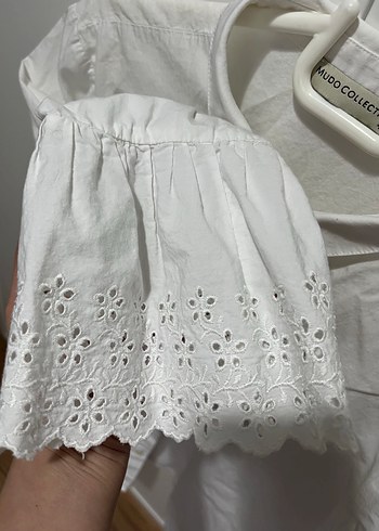 Beyaz Düğmeli Uzun Kollu Gömlek - Görsel 4