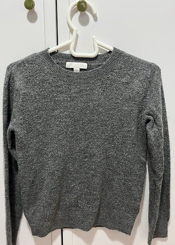 Gri Kadın Triko Kazak - Görsel 2