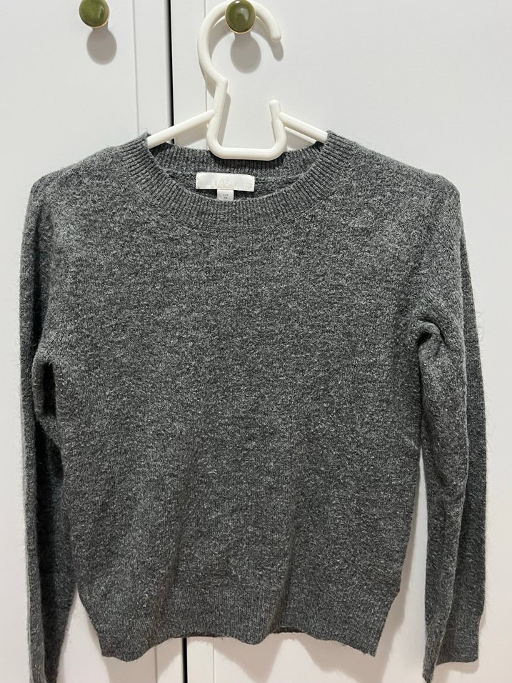 Gri Kadın Triko Kazak - Görsel 2