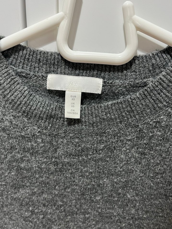 Gri Kadın Triko Kazak - Görsel 3