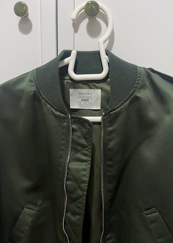 Koyu Yeşil Fermuarlı Kadın Ceket - Görsel 3
