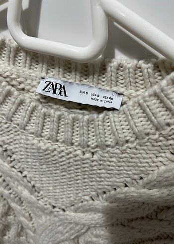Zara Bej Örgü Kadın Kazak - Görsel 3