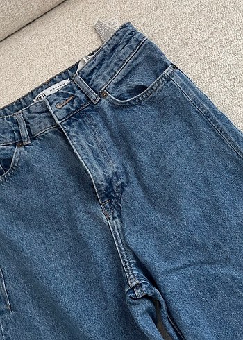 Zara Yüksek Belli Wide Leg Jean - Görsel 3