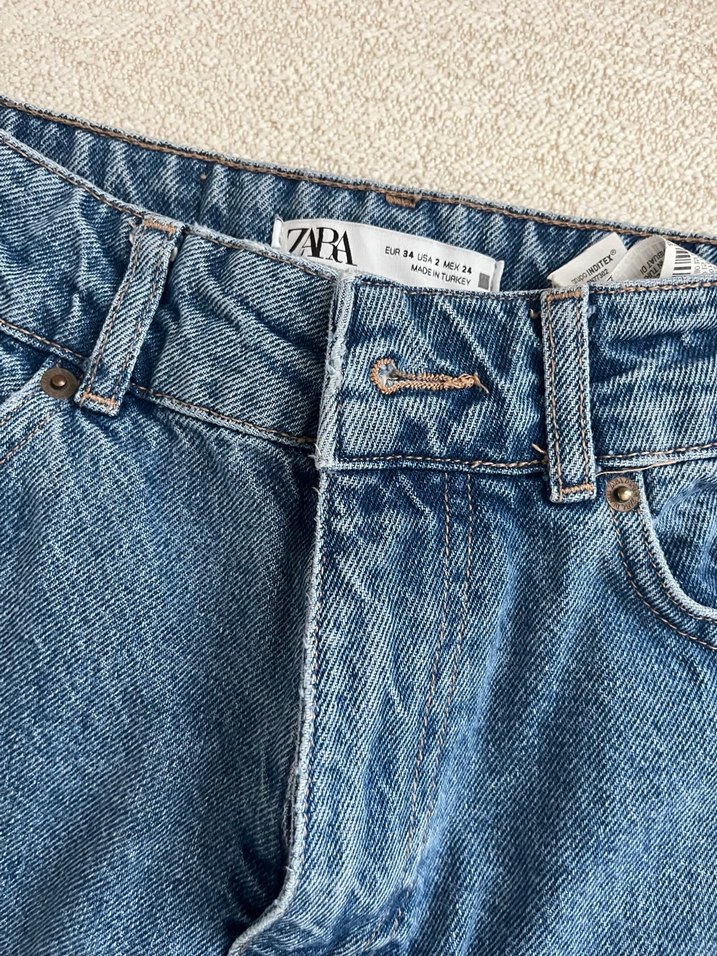 Zara Yüksek Belli Wide Leg Jean - Görsel 4