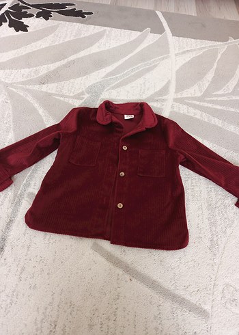1,5 Yaş Beden bordo Renk Bordo Fırfırlı Uzun Kollu Bebek Kız Takımı
