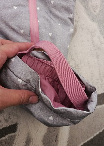 Kız Bebek Gri Kürklü Kar Tulumu - Görsel 2