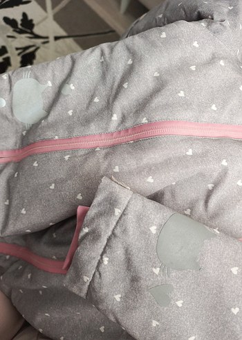 Kız Bebek Gri Kürklü Kar Tulumu - Görsel 7