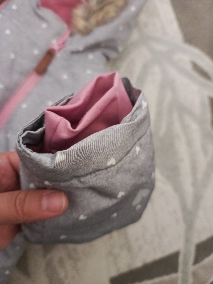 Kız Bebek Gri Kürklü Kar Tulumu - Görsel 3