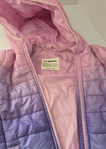 Kız Çocuk Pastel Renkli Kapüşonlu Mont - Görsel 4