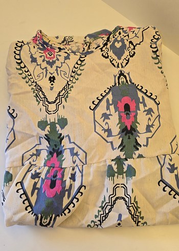 Bohem Çok Renkli Uzun Elbise - Görsel 2