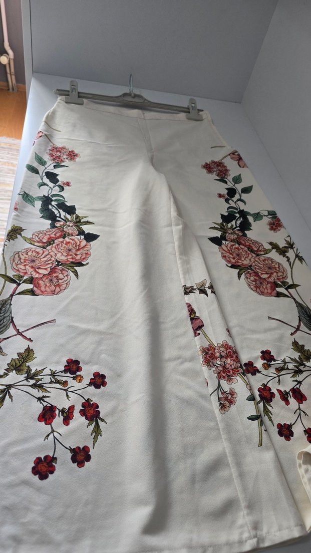 Çiçek Desenli Bohem Kadın Kumaş Pantolon - Görsel 5