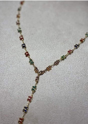 Renkli Boncuklu Uzun Bohem Kolye - Görsel 2