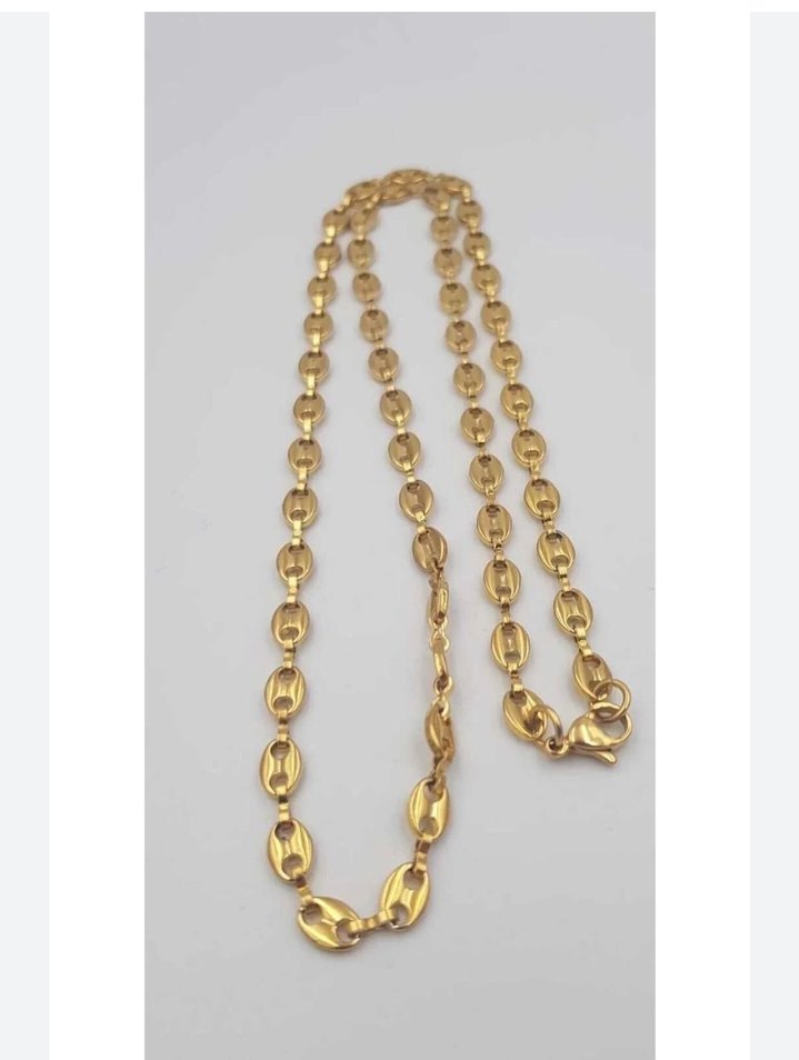 Zincir Detaylı Uzun Altın Kolye - Görsel 4