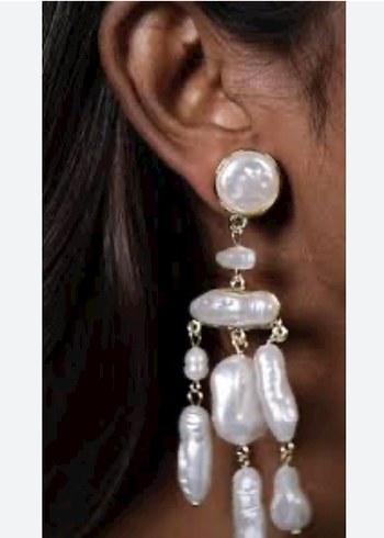 Bohem Gri Boncuklu Midi Küpe - Görsel 2