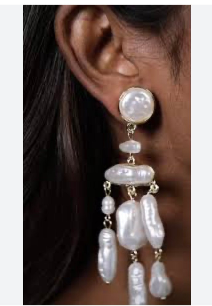 Bohem Gri Boncuklu Midi Küpe - Görsel 2