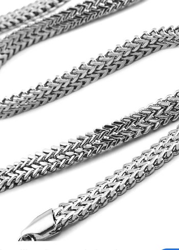 316L Paslanmaz Çelik Erkek Zincir Kolye - Görsel 3