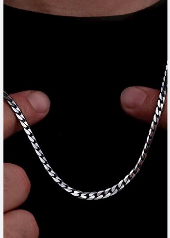 316L Paslanmaz Çelik Erkek Zincir Kolye - Görsel 4