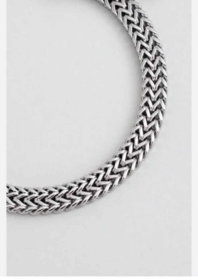 316L Paslanmaz Çelik Erkek Zincir Kolye - Görsel 2