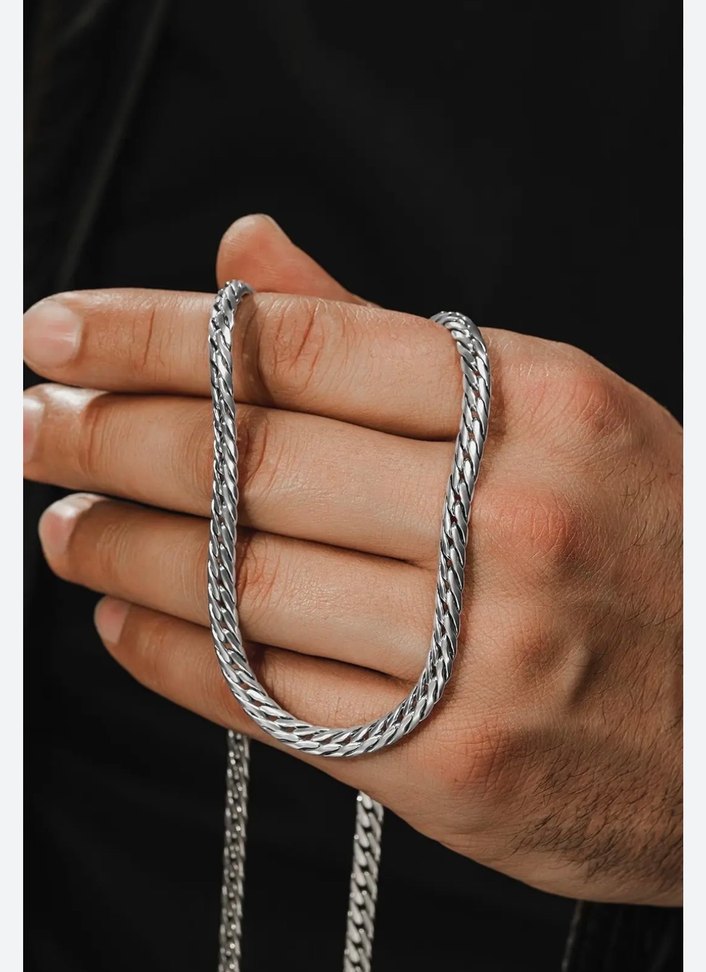 316L Paslanmaz Çelik Erkek Zincir Kolye - Görsel 5